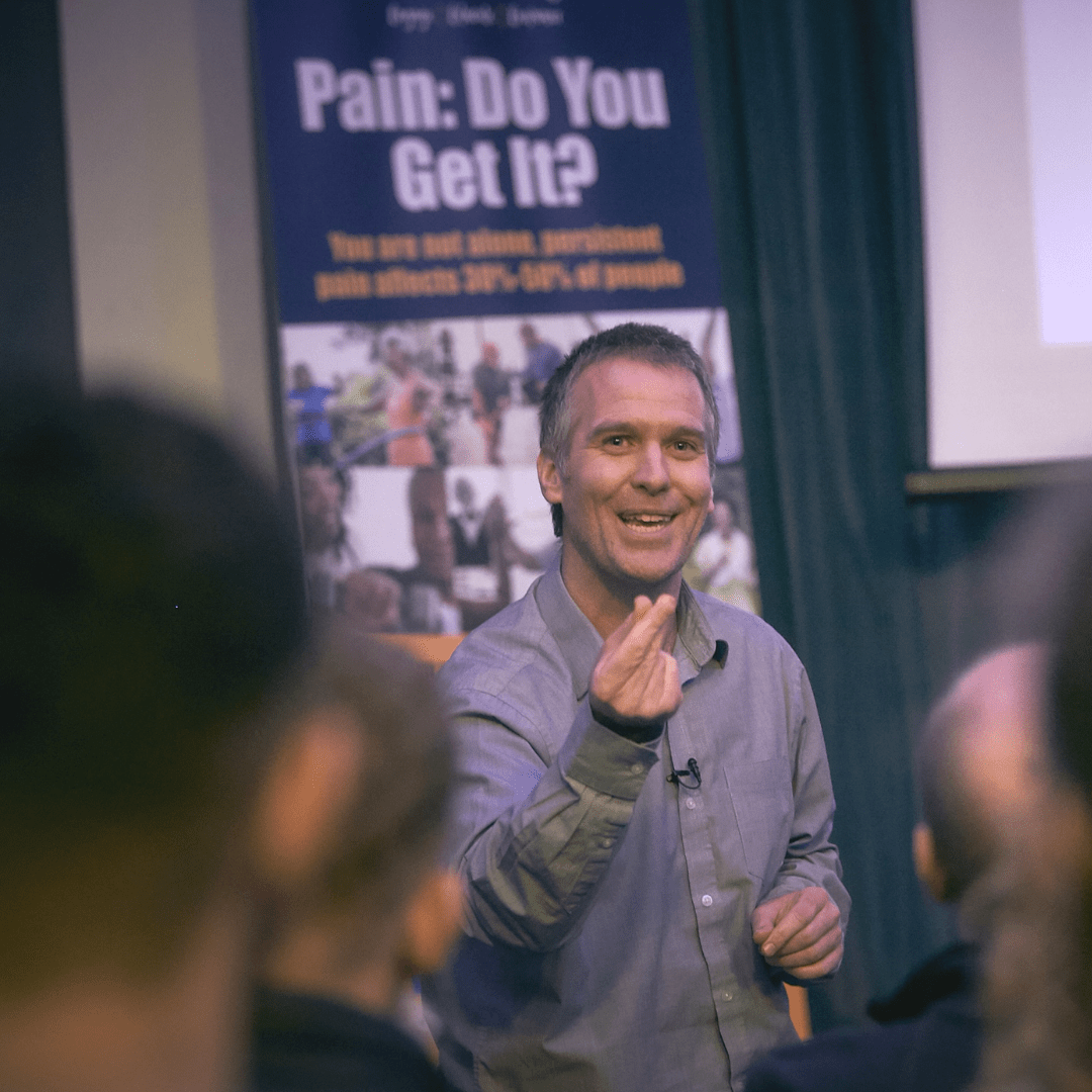 An image of Cormac Ryan presenting at an engagement event