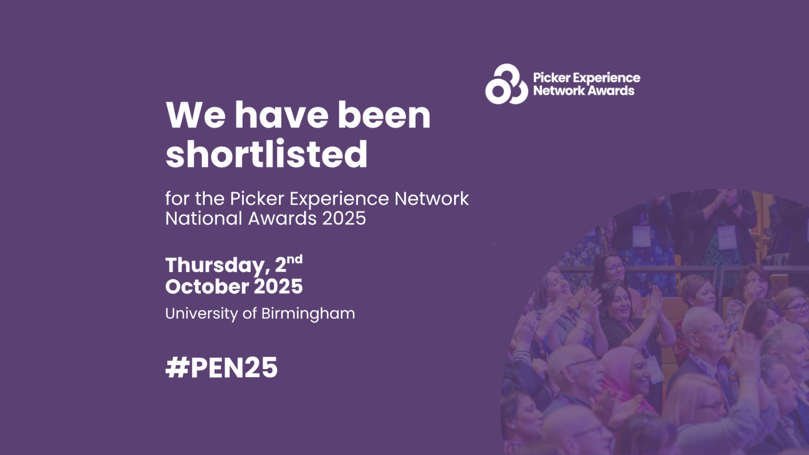 An image announcing Flippin' Pain have been shortlisted for a Picker Experience Network Award.