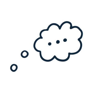 An illustration of a thought bubble